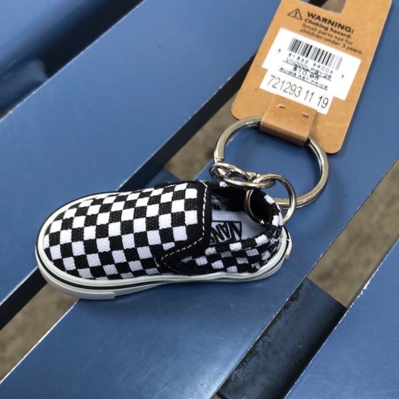 checkered vans keychain